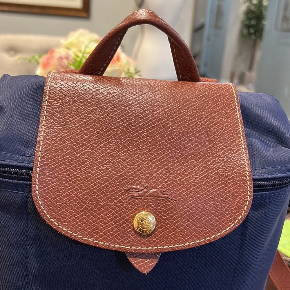 Authentic Longchamp Navy Blue Backpack - image 8